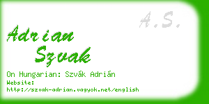 adrian szvak business card