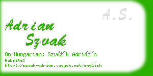 adrian szvak business card